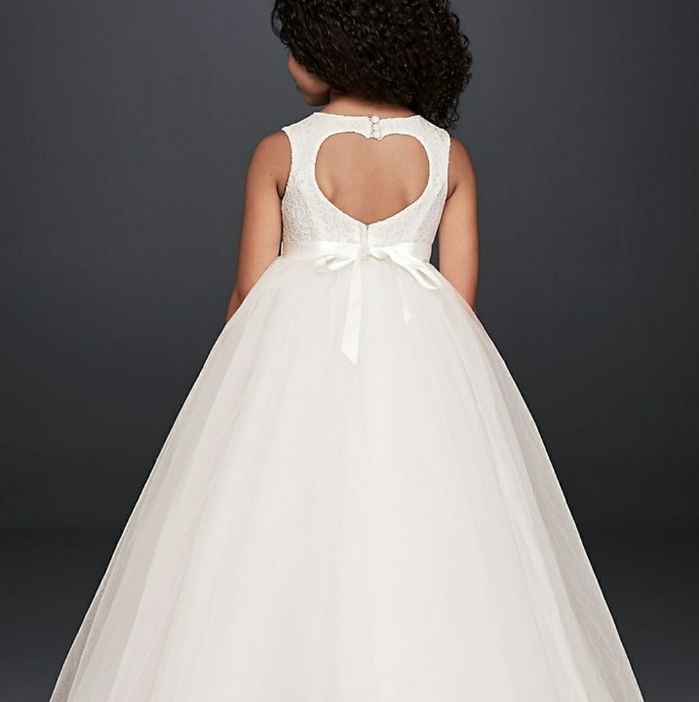 Girl's ballgown flower girl dress w/ heart cutout